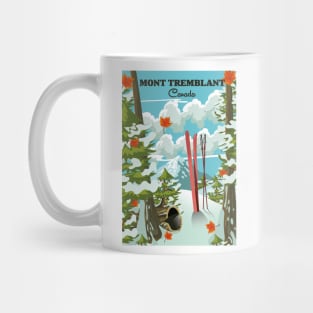 Mont Tremblant Canada ski travel poster Mug